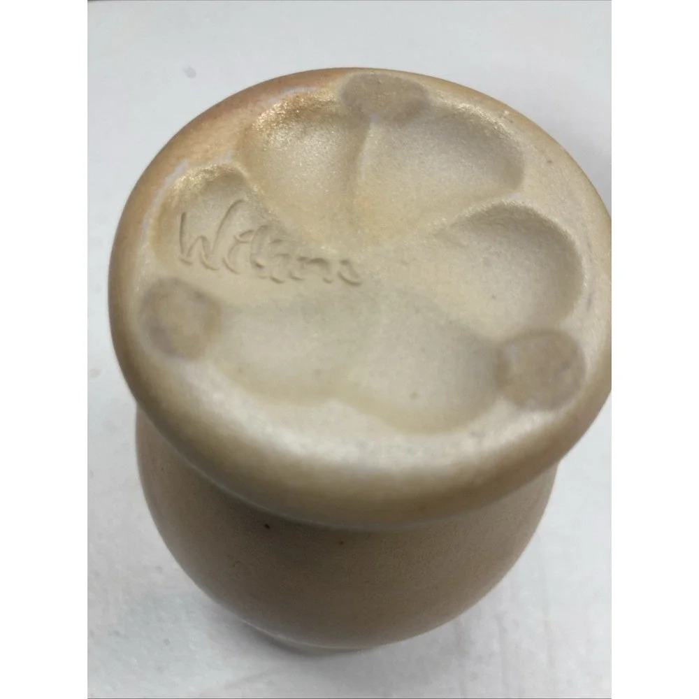 Signed Studio Art Pottery Footed Cups‎ Tumblers Wilson Salt Glaze
